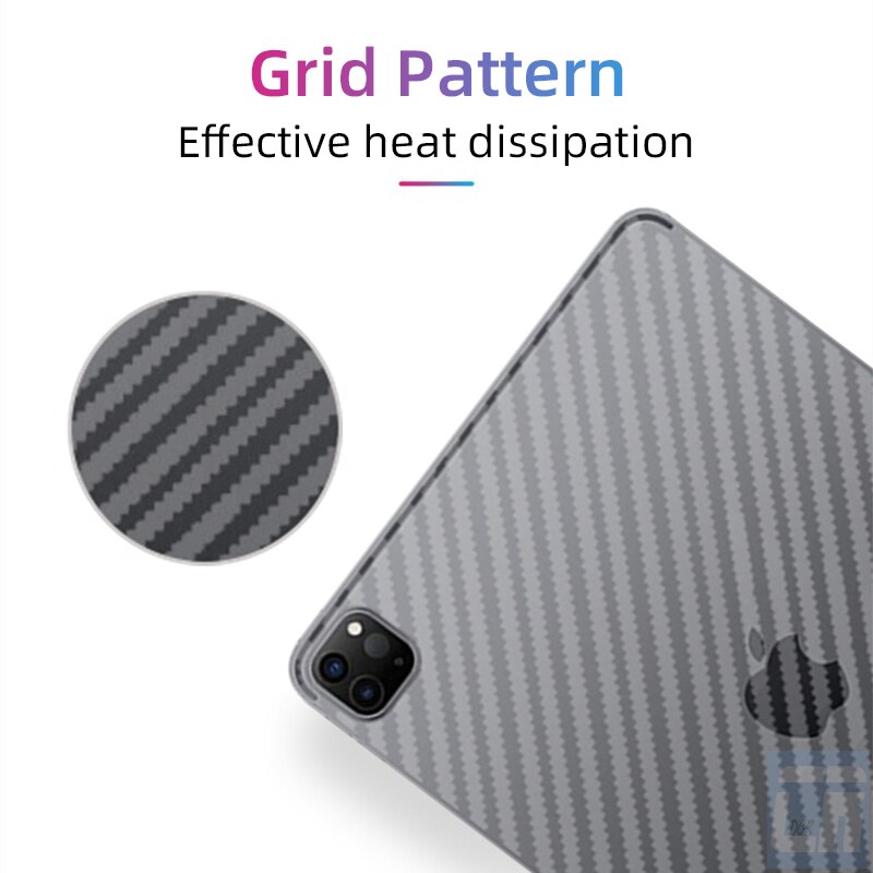 3 sztuk Carbon Fiber powrót ochronna Flim dla Apple iPad Pro 11 10.5 Air 4 3 2 iPad 7 8 10.2 Mini 5 4 3 Screen Protector miękka folia