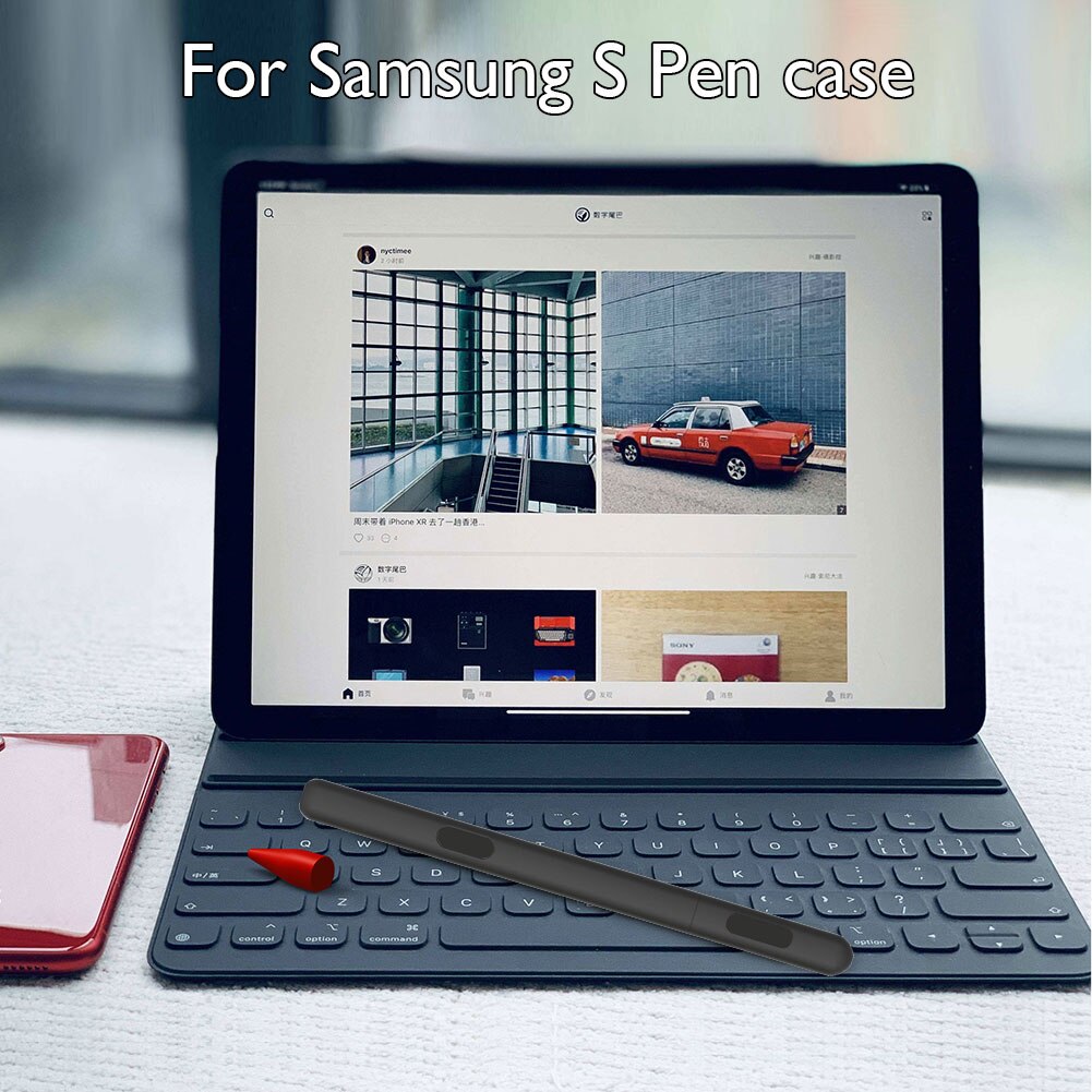 Voor Samsung Galaxy Tab S6/S6 Lite/S7 S-Pen Cover Leuke Tablet Siliconen Tablet Stylus Potlood case Tablet Siliconen Etui