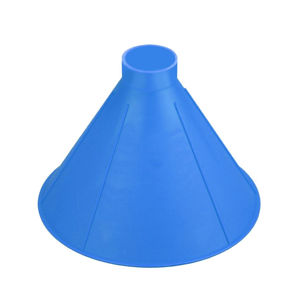 Plastic Cone Shaped Magic Car Windshield Snow Remover Shovel Ice Scraper Outdoor Windows Glass Cleaning Tool Funnel: Blue 14.5cm