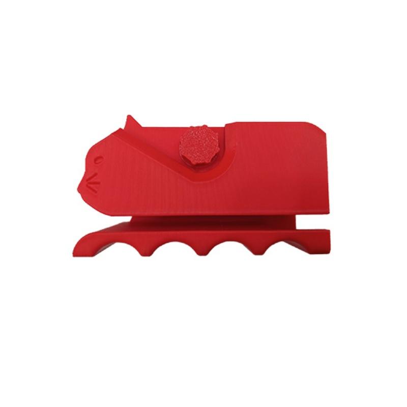 Niedliche Karton-Schneidemaschine für Katzenkratzer, 3D-gedruckter Kätzchen-förmiger Schneider, DIY-Werkzeuge, Allzweckmesser für Karton: Burgunderrot