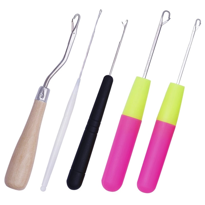 Nonvor Hand Sewing Needles Plastic Handle Crochet Needles Crochet for Embroidery Knitting Needles Weave Sewing Needles Tool