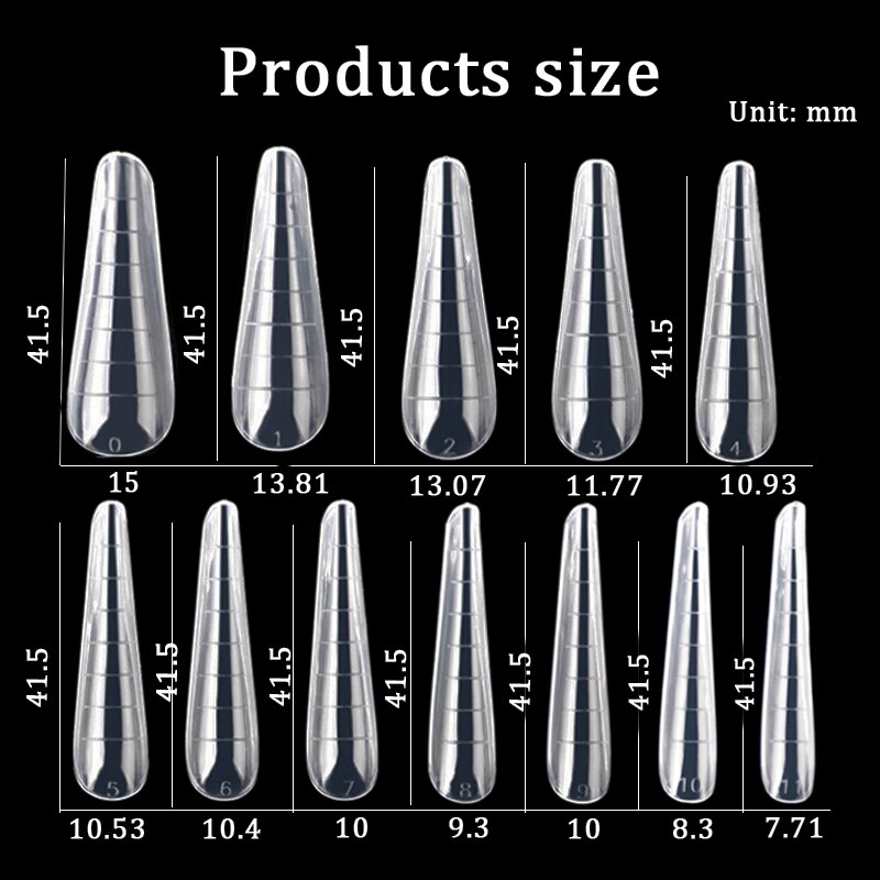 MSHARE Russische Mandel Formen NäGel Tipps Für Nagel Verlängerung Gebäude Acryl Gel Spitze 12 Größe 120 stücke