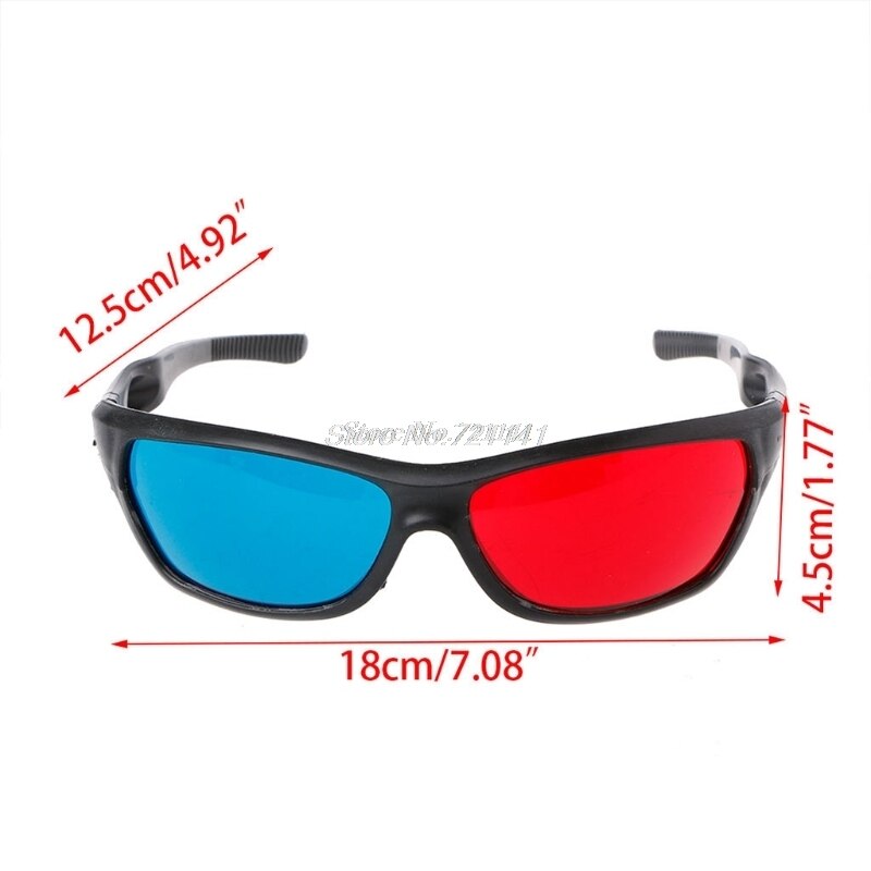 Cadre blanc universel rouge bleu anaglyphe 3D lunettes pour film jeu DVD vidéo TV électronique Stocks directe