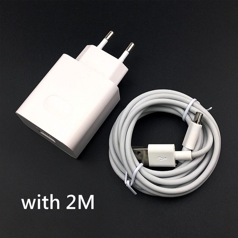 Huawei  p40 supercharge oplader originele snellaadadapter  eu 40w 5a c-kabel voor nova 7 p20 p30 pro mate 20 30 40 pro: 40w met 2m kabel