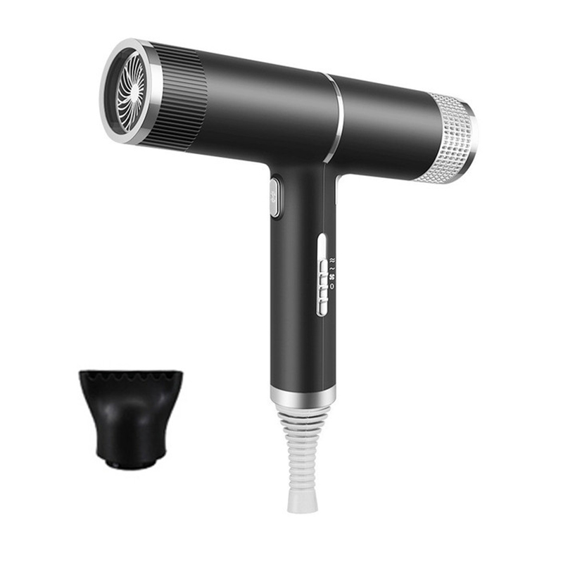 Portable and cold air ultra quiet negative ion hair dryer 700W high speed motor powerful hair dryer: black / EU