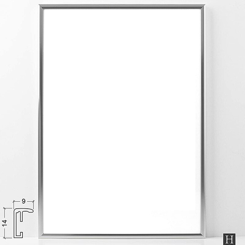 2 Photo Frames, A3 Silver Photo Frame, with Non-Breakable Plexiglass, Family Photo/Poster Photo Frame, 30X42 CM