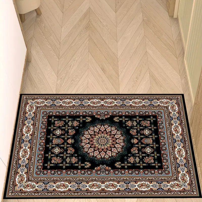 VIKAMA Retro Perzische stijl tapijt, duurzaam en wasbaar, toegangsdeurmat, badkamer- en slaapkamereingangmat, woondecoratie