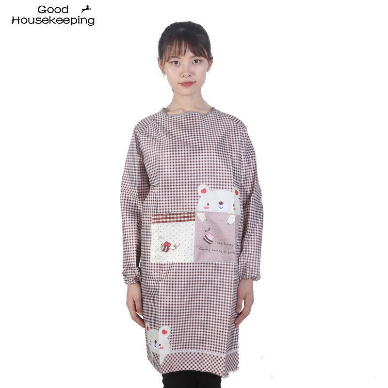 Apron Waterproof And Oil Proof Ogown Long-Sleeved Men And Women Adult Overalls Kitchen Home Service Overalls