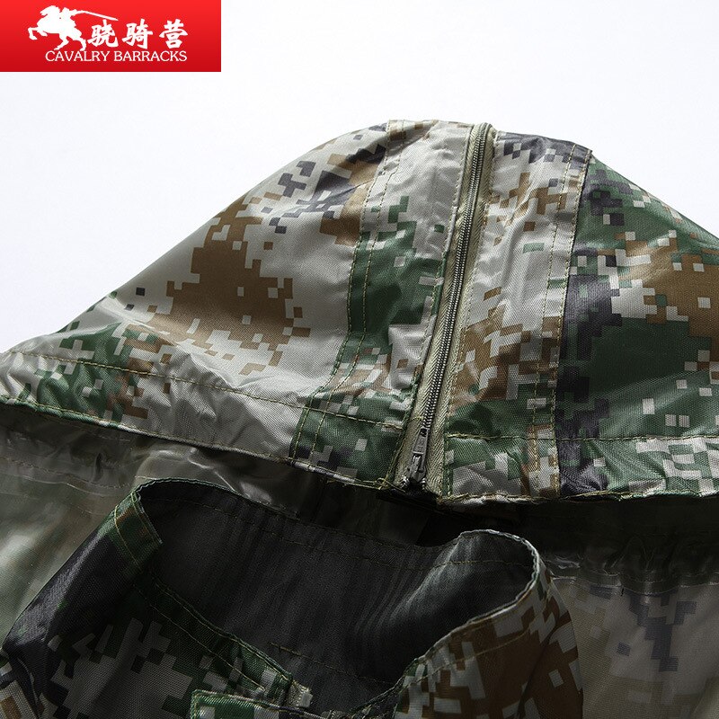 Outdoor Camouflage Regenjas Lange Mannen En Vrouwen Raincape Regen Jas T Mannen En Vrouwen Split Rijden Regenjas Regenbroek