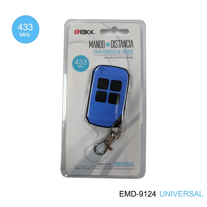 Mando de garaje y puertas para coche, Universal, 433 mhz, EMD-9124