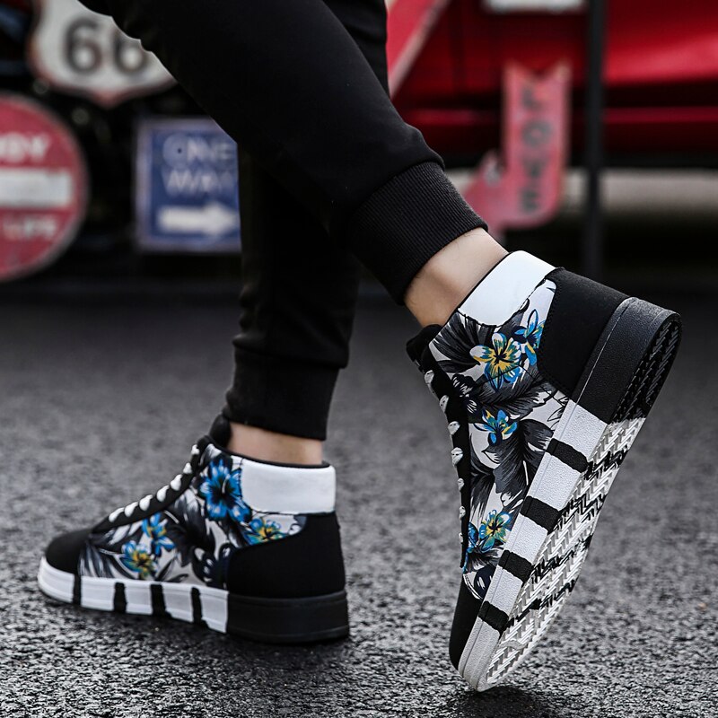 Tenis Masculino Men Tennis Shoes Platform High Top Sneakers Men Stylish Zapatillas Hombre Male Outdoor Sport Shoes Basket Homme