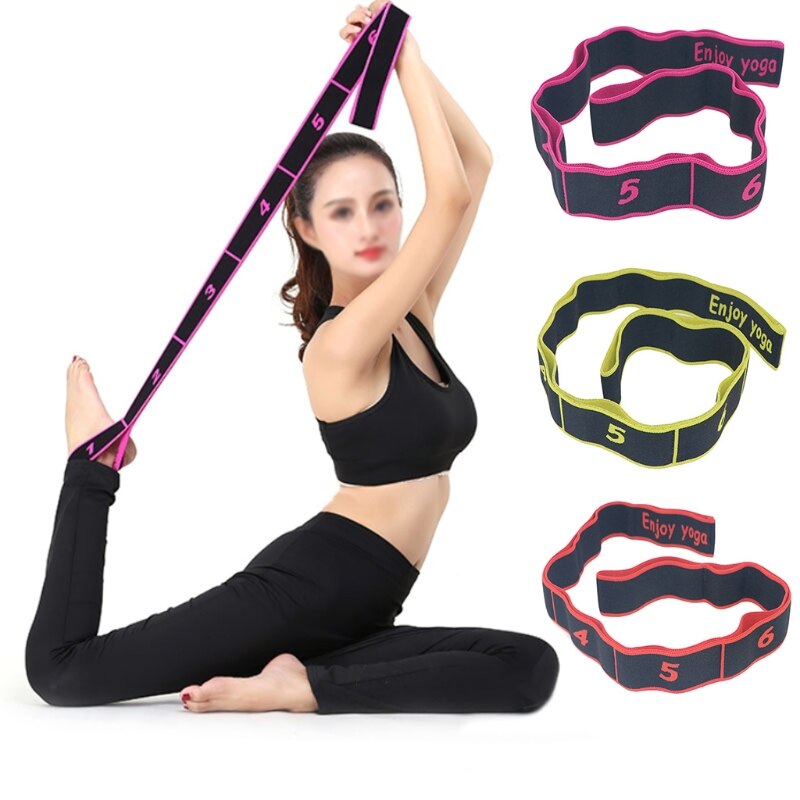 L9BD Yoga Pull Strap Belt Resistance Bands Latex Elastic Stretching Fitness Gymnastics Training Bands Home Gym Equipment