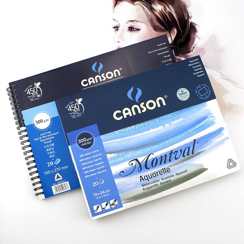 Canson 300G/M2 Aquarelle Schilderij Aquarel Papier 8K/16K/32K 20Sheets Hand geschilderd Verf Aquarel Boek Pad Art Supplies