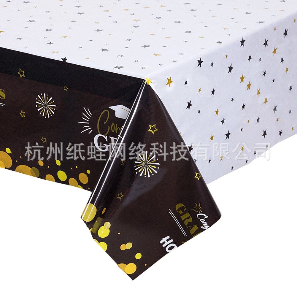 Style Graduation Season PE Material Table Cloth Tablecloth Party Party Decoration Decorative Supplies Props