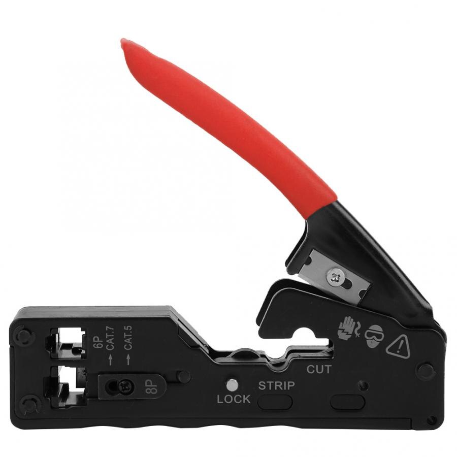 Network Crimper Cable Stripping Plier Network 6P8P Cable Crimping Tools for CAT-5 CAT-6 CAT-7 Wire Crimping: Red