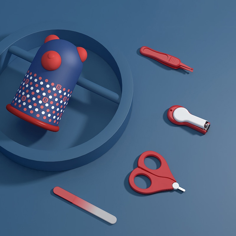 4pcs Baby Boy Girl Nail Clipper Set Safety Scissors Newborn Infant Child Anti-pinch Nail Clipper Manicure Tools