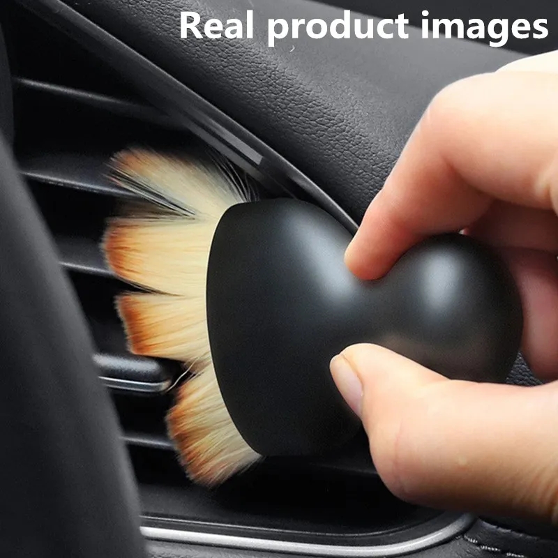 Brosse pour Livres d'Nikde Voiture, Outil de Nettoyage de Console Centrale, Sortie d'Air, Souple avec Coque, Anti-Poussière pour Crevasse