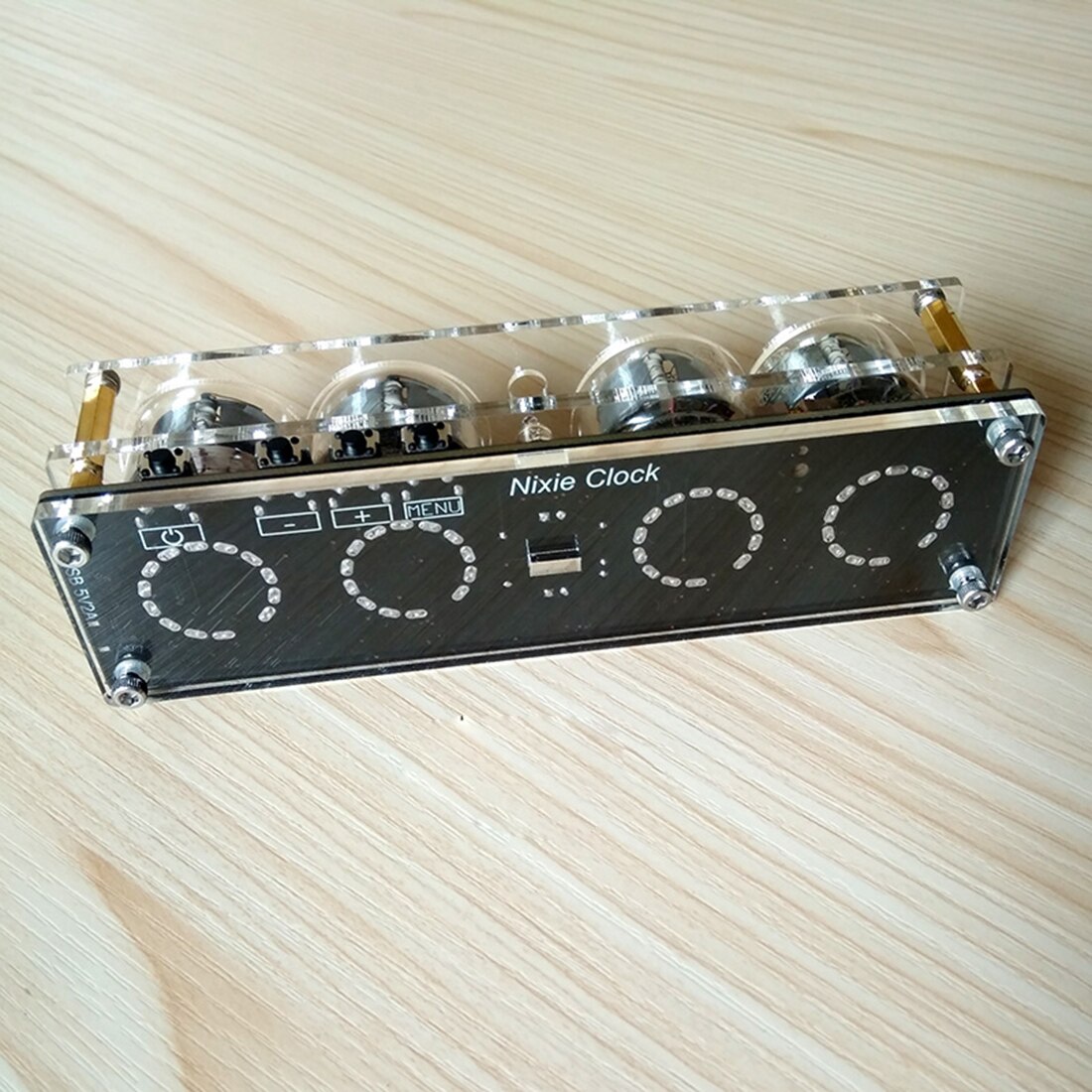 Diy Glow Buis Klok Base Vier Digitale Gloed Buis Klok Voor Gloed Buis (Geen Glow Buis) voor Kinderen Kinderen Speelgoed-Type Een Basic Versie