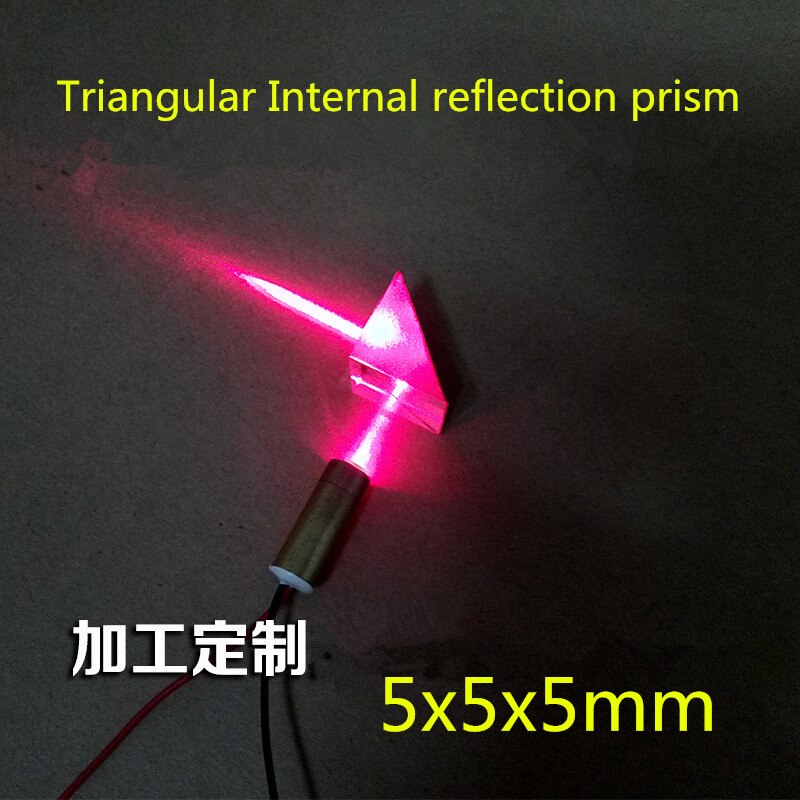 2pcs 5x5x5mm 5*5*5mm Right Angle K9 Triangular Internal Reflecting Prism Lens