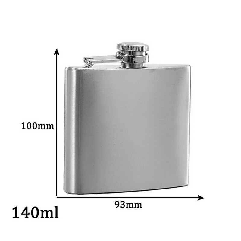 1/2/4/5/6/7/8/9/10 Oz Rvs Heupfles alcohol Fles Met Trechter Voor Liquor Whisky Wijn Outdoor Draagbare Pocket Kolven: 5 oz