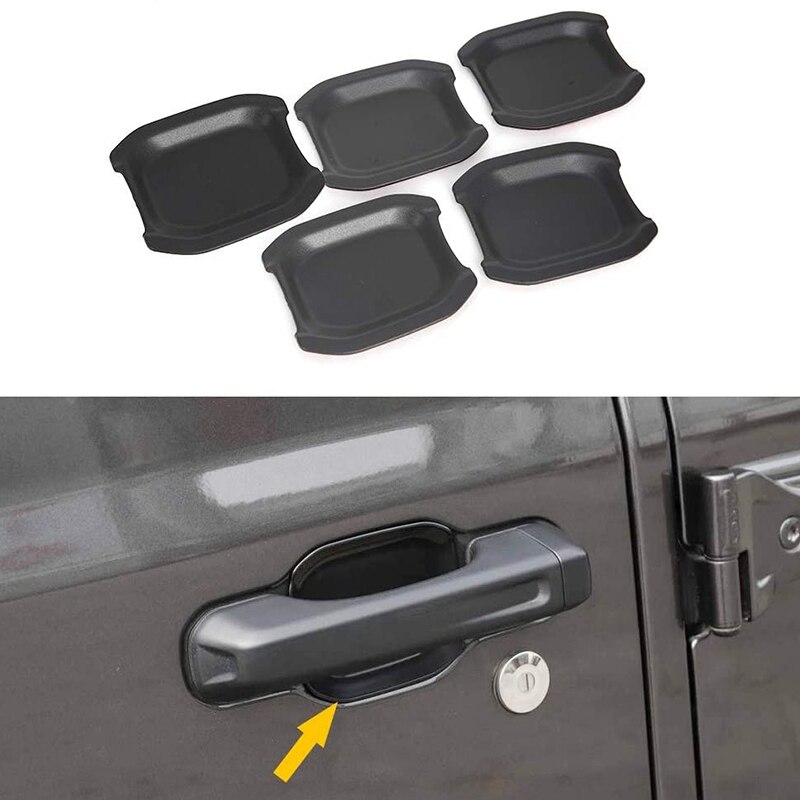 5Psc Deurklink Kom Cover Trim Frame Decor Deurgreep Recess Guard Voor Jeep Wrangler Jl (4 Deur)