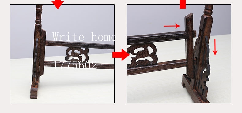 Traditionele Chinese Borstel Houder Kalligrafie Pen Houder Stand 12 Haak Kip-vleugel Hout Borstel Stand Opknoping Pen Houder