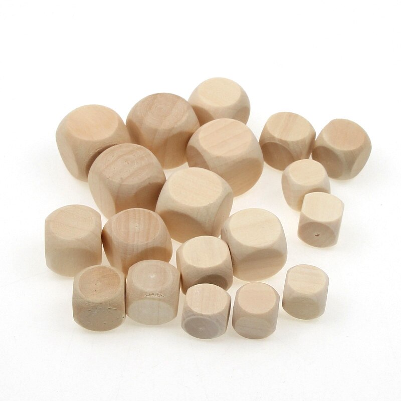 14/16/18mm Solid Blocks Square Wooden DIY Wood Art Crafts Embellishment for Wedding Christmas Home Decoration Woodwork