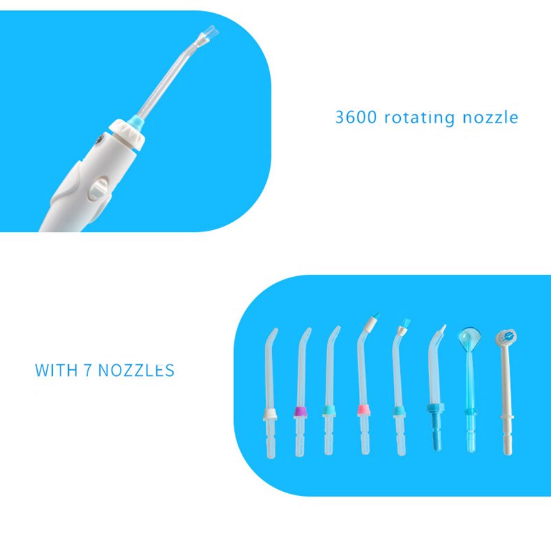 Monddouche Dental Toothbrushing Monddouche Water Pulse Tand Monddouche Water Jet Voor Tanden Poetsen Cleaner 7x Nozzle 1x Toot