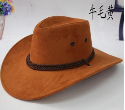 10 pièces/lot Western Cowboy chapeau hommes casquette d'équitation accessoire de large bord chapeau adulte décontracté faux cuir cowboy chapeau: 5