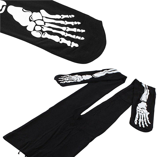 Autumn winter women sexy pantyhose 3D print skeleton bone tights Stovepipe skull terror scary stocking