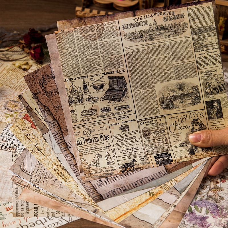 junk journal Retro Paper stickers aesthetic Handbook Sticker Background Music Sheet pegatinas stationery scrapbooking material