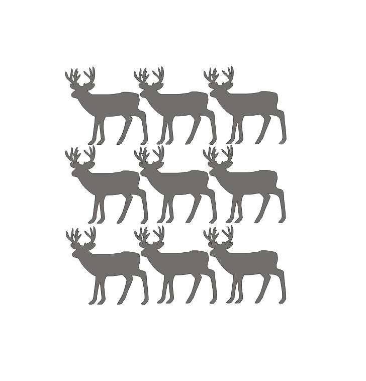9 st/set nordisk stil djur älg väggdekal barn baby rum vinyl väggdekor jul heminredning tapet rådjur konst väggmålning: Mörkgrå
