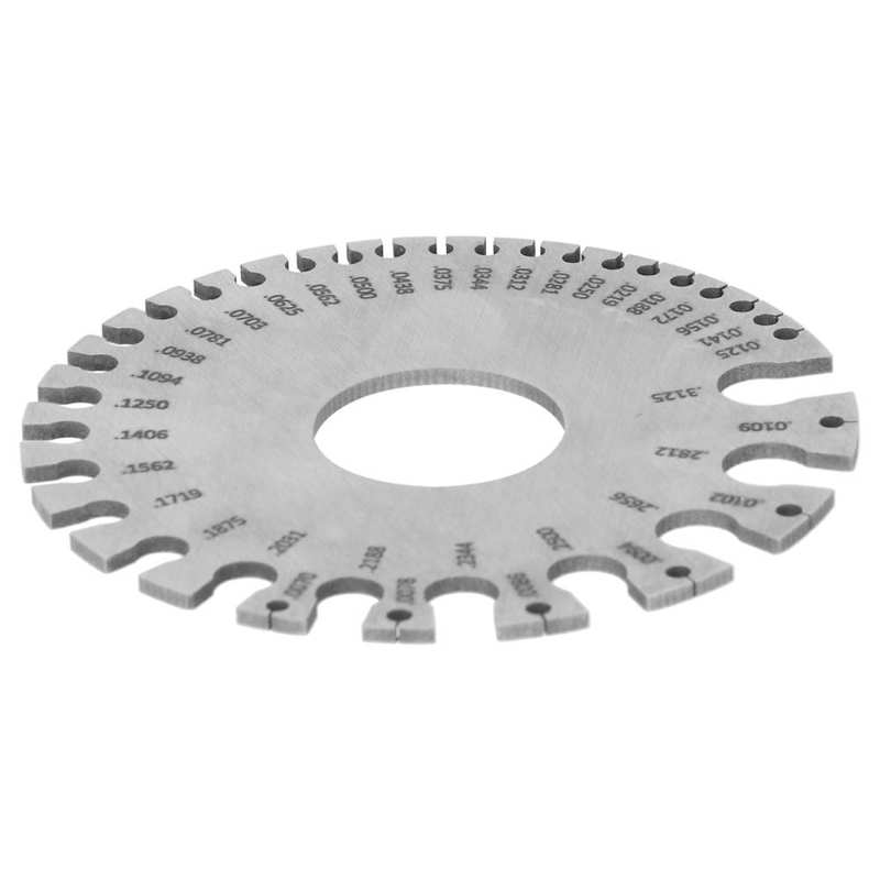 Wire Gauge Measuring Tool Round Stainless Steel Diameter Ruler Gauge Woodworking Supplies
