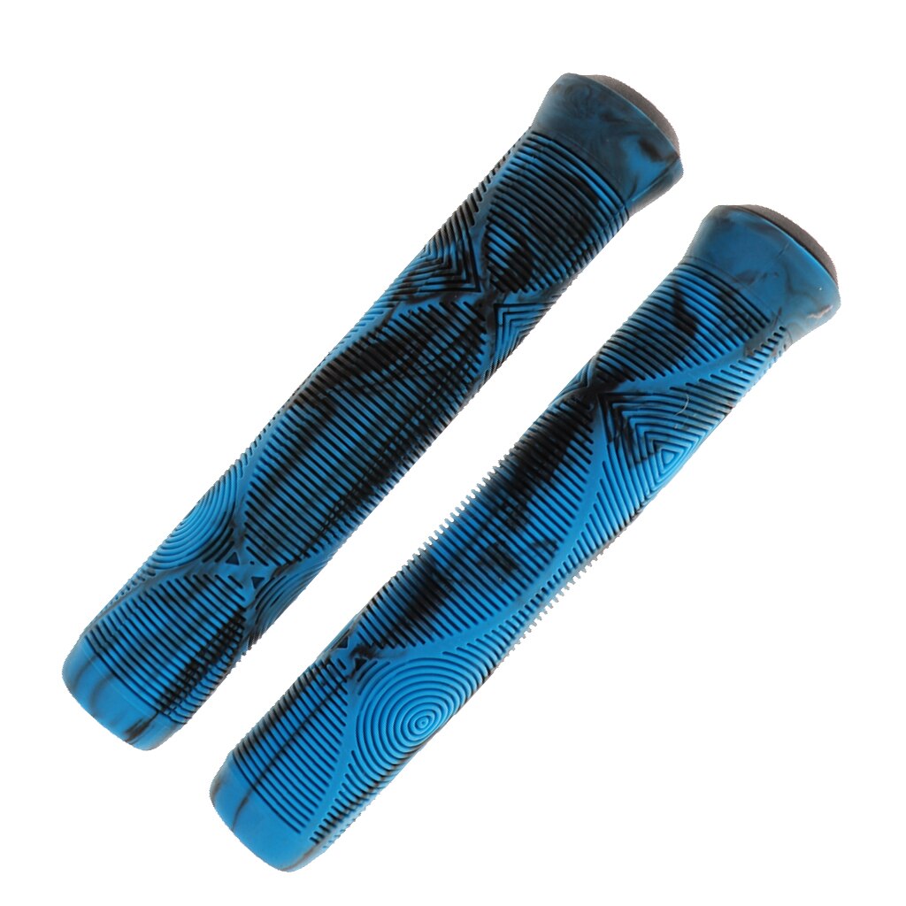 Bike Grips BMX Non-slip Cycling Handlebar Lock on Grip - red- black: blue-black