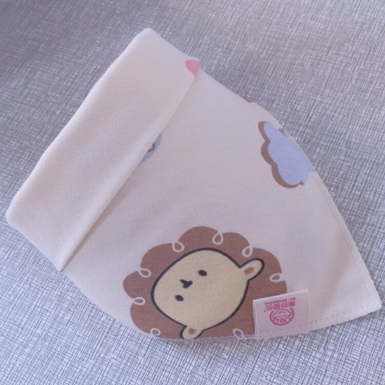 Bomuld baby hagesmæk kærlighed hjerte tørklæde sød ugle børn krave børn drenge piger halsvarmere tørklæder 3pc pr sæt trekant hagesmække: Løve hagesmæk