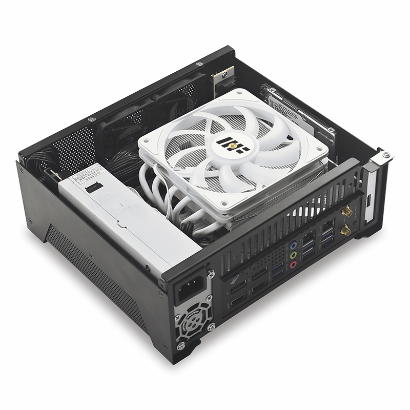 Metalfish  t10 Mini-itx-gehäbenutzen, 4.8l kleine bürogehäbenutzen, unterstützt integriertes flexibles netzteil, /70mm hoch-coiler-/oculink-erweiterungskarten