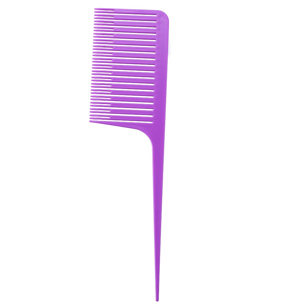 Hair Hairstyle Styling Tool Plastic One-Way Hair Dyeing Tail Comb Hairdressing Highlighting Sectioning Brush hair Accessories: Purple