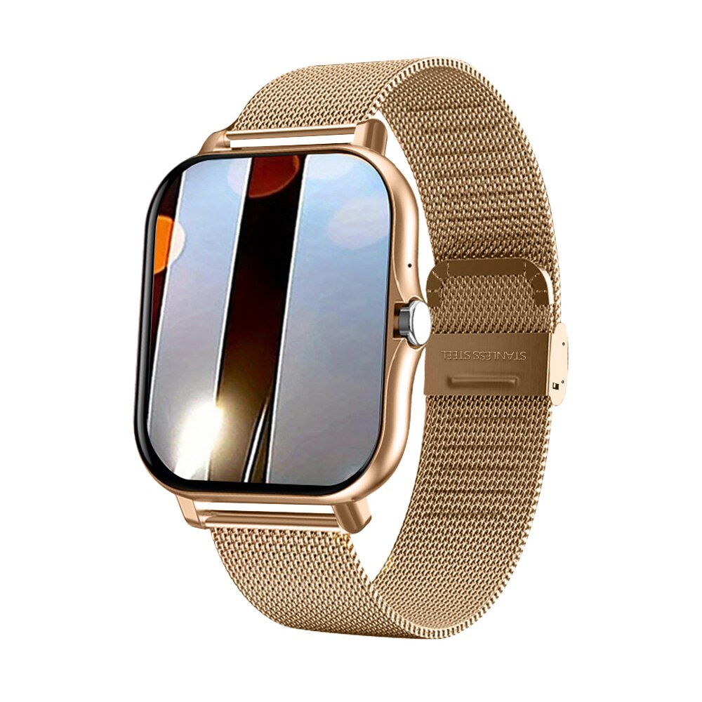 Bluetooth-oproepsmartwatch voor mannen en vrouwen Stemassistent Sport Fitness Android iOS hete verkoop 1,83 "2024: Goud