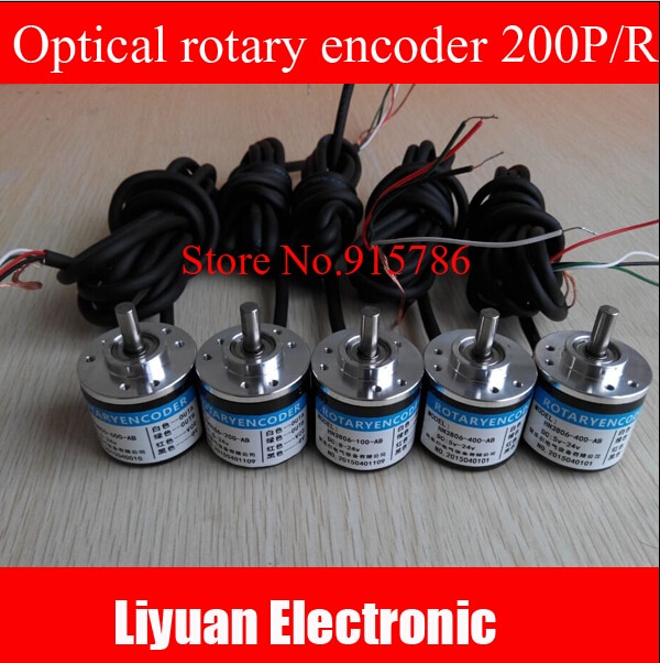 Optisk roterende encoder 200p/ r ab tofaset / industriel kvalitet encoder 200 puls  dc5-30v