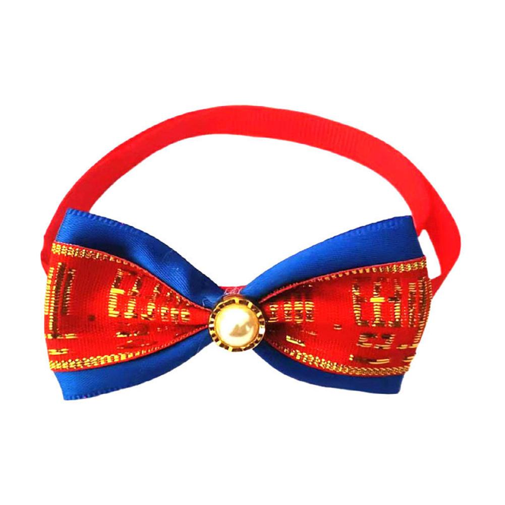 Huisdier Gelukkig Nieuwjaar Strikje Comfortabele Double-Layer Strik Maat Verstelbare Katten Honden Kraag Verjaardagsfeestjes Props Foto: 5