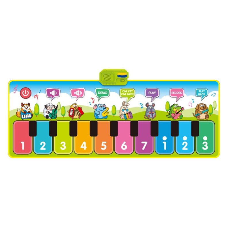 Music piano pad Electronic piano keyboard game pad Portable music pad Built-in speaker and recording function: animal