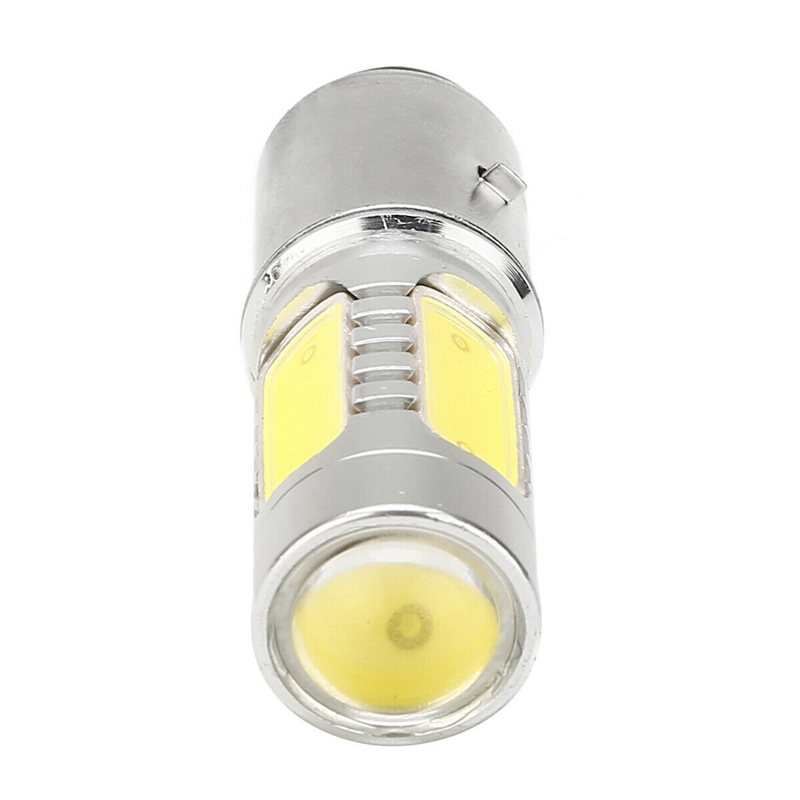 Motorfiets Koplamp 12V H6 Ba20d 4 Cob Led Wit Lamp Geschikt Voor Bromfiets Atv Koplamp