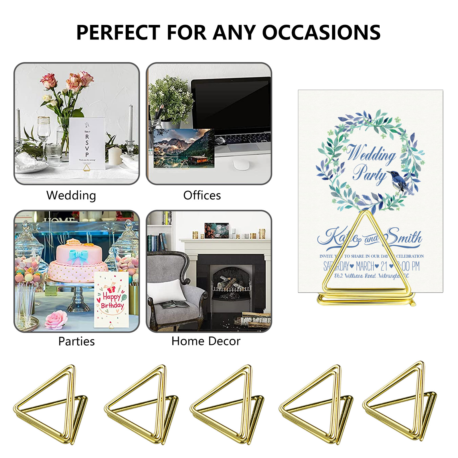 24Pcs Metallic Gold Plaats Kaarten Tafel Nummer Staat Voor Foto &#39;S Voedsel Borden Memo Notes Plaats Kaart Display Houder Bruiloft levert