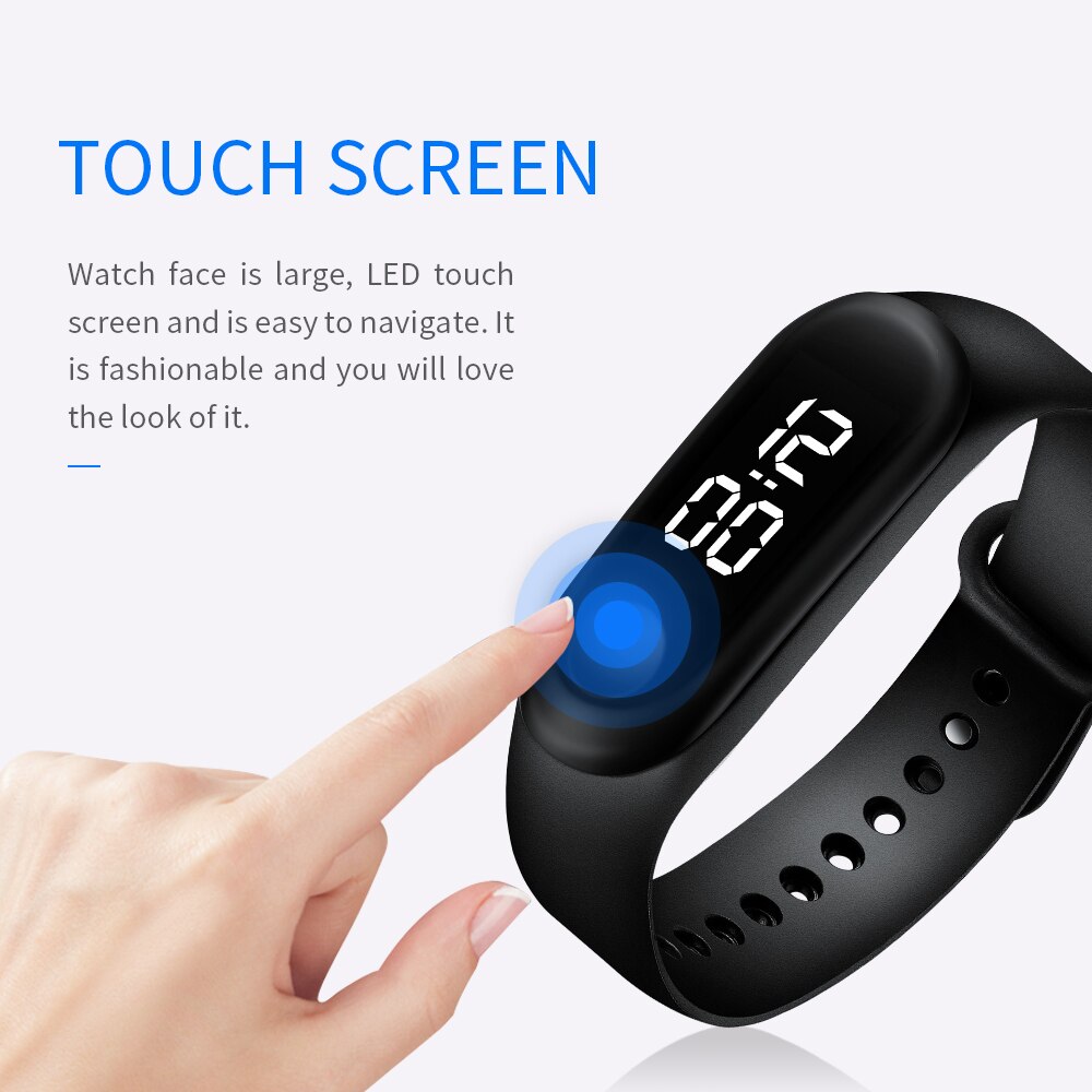 Herreklokke sportsklokke ledet elektronisk sport digital reloj armbåndsur godterifarge silikonklokker til menn relogios masculinos