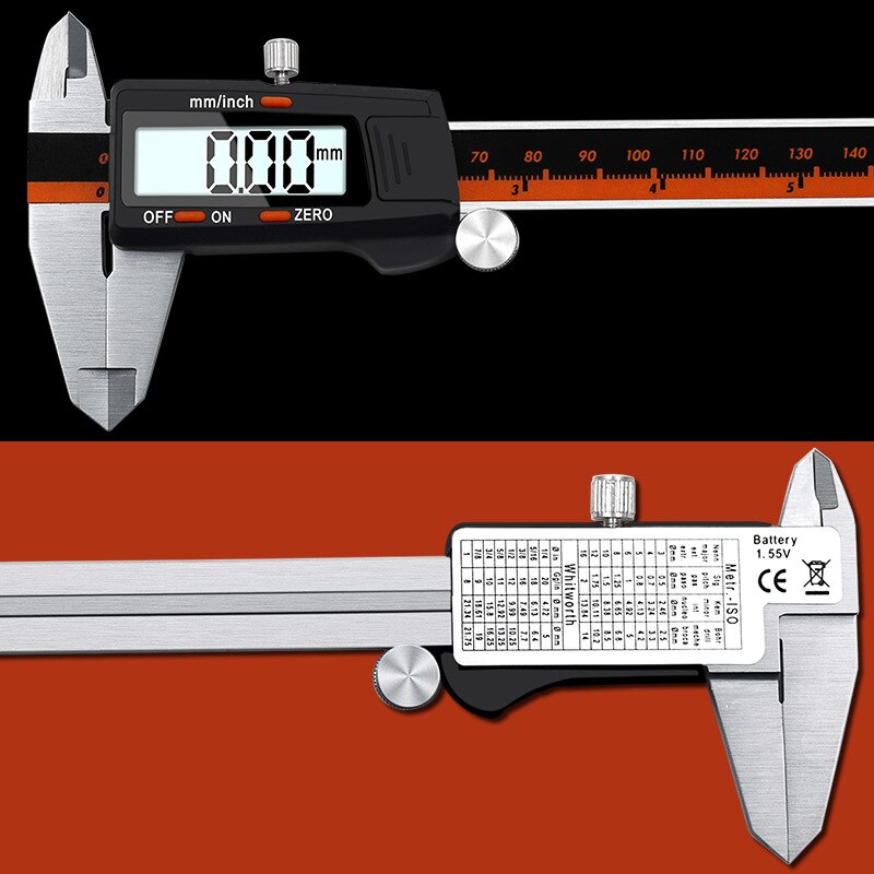 Plastic meter digital display caliper digital display electronic high precision vernier caliper stainless steel ruler 0-150MM