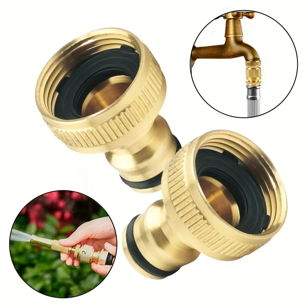 Brass Faucet Tap Connector Mixer Hose Adaptor Quick Connecter Copper Hose Coupling Adapter Garden Watering Fittings Tool