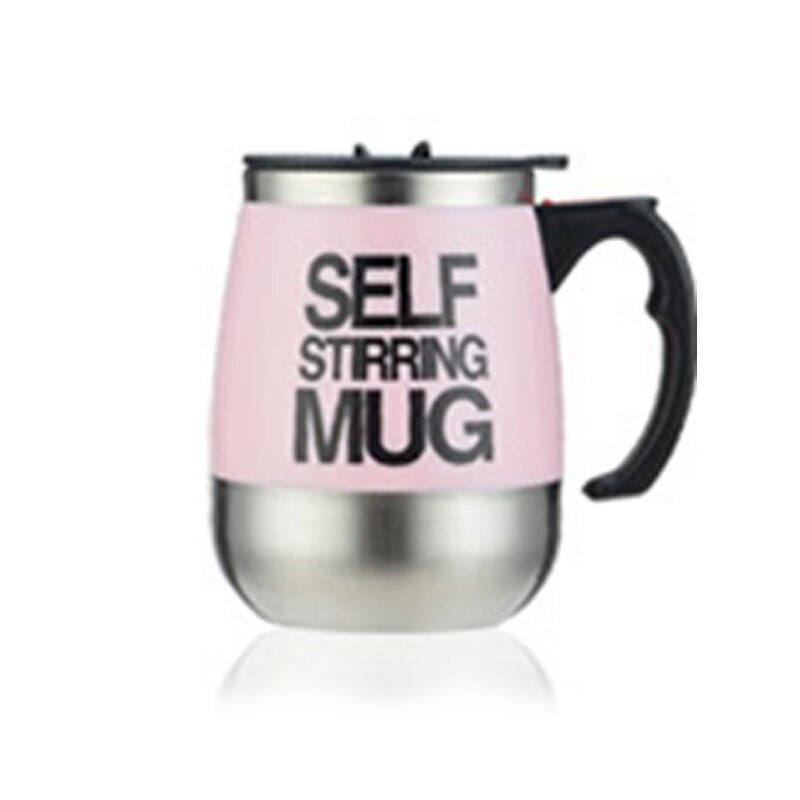 450Ml kubek samomieszający automatyczny kubek mieszający ze stali nierdzewnej robić kawy kubek mieszający kubek Dom gabinet kubek termiczny: różowy 450ml