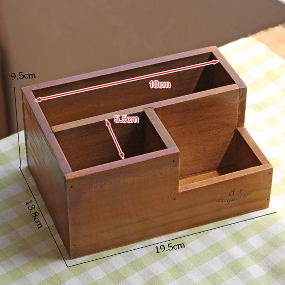 Handmade Rustic Antique Wooden Box Wooden Flower Garden Succulent Plant Pot Retro Storage Box Office Decor Flower Bed: C