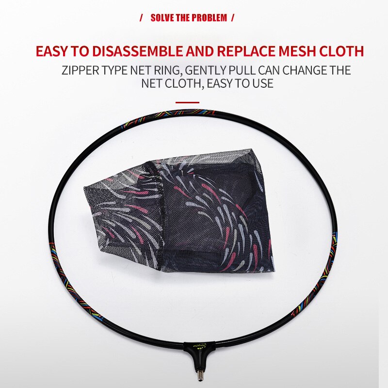 Head Fishing Nets Brail Nano Titanium Alloy Landing Net Removable Hand Net For Fishing Anti-adhesive Hook Fishing Accessories