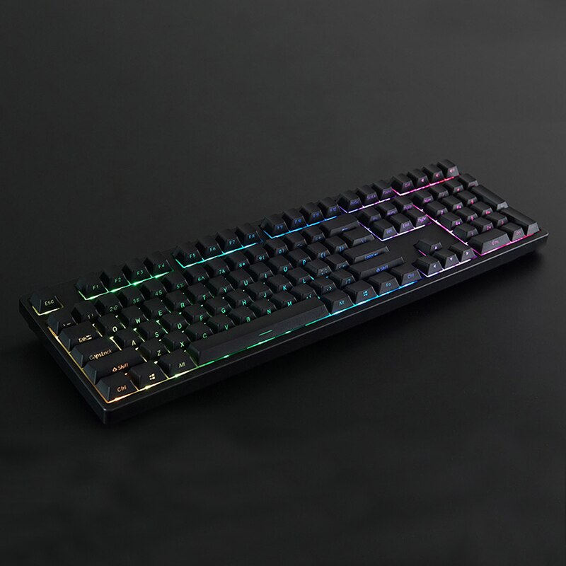 Keycaps Set Front Side Print Backlit 104 key standard ANSI shine through legends PBT CHERRY profile for Mechanical keyboard